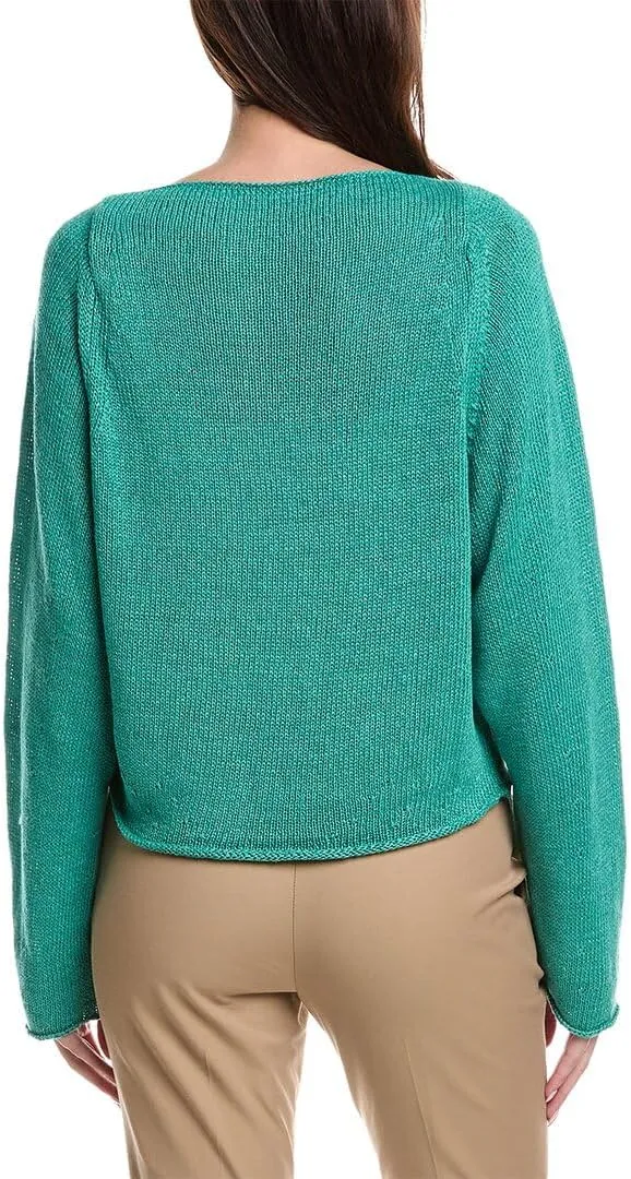 Lafayette 148 New York Voluminous Sleeve V-Neck Sweater
