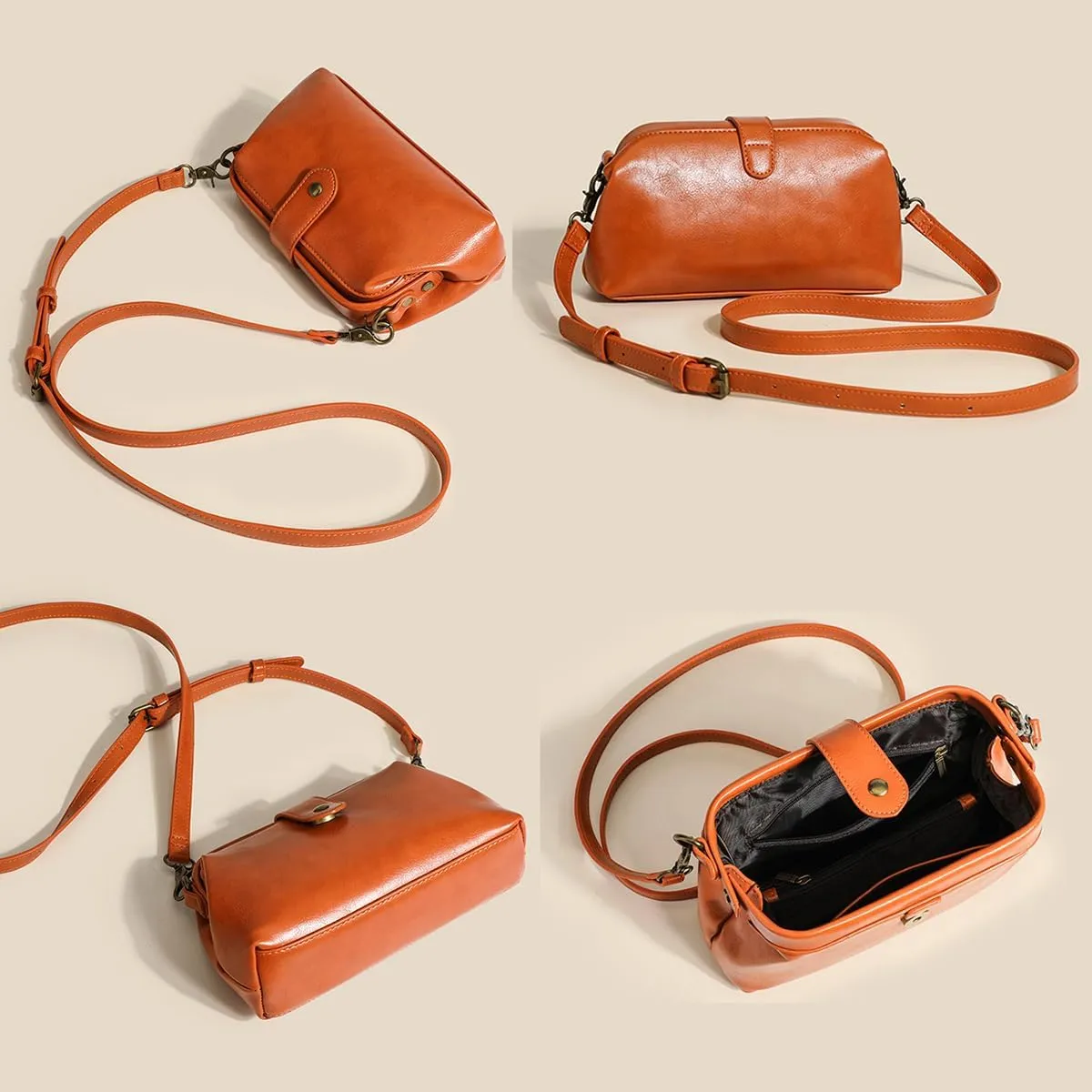 Langrents Retro Handmade Bag, Retro Doctor Handbag, Waterproof Shoulder Bag for Women, Gpmsign Bag