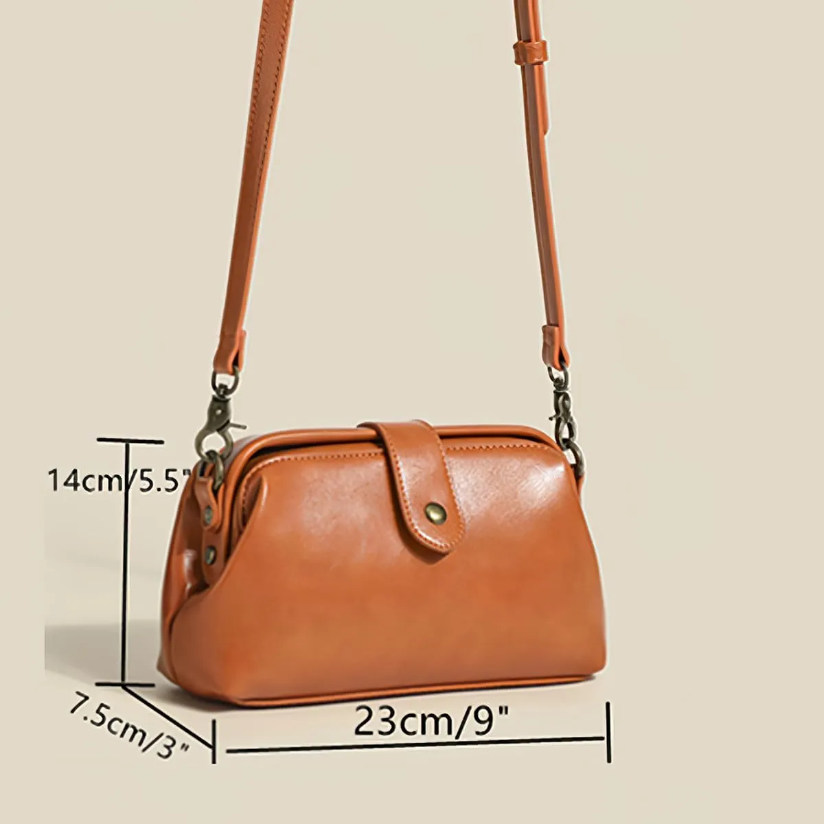 Langrents Retro Handmade Bag, Retro Doctor Handbag, Waterproof Shoulder Bag for Women, Gpmsign Bag