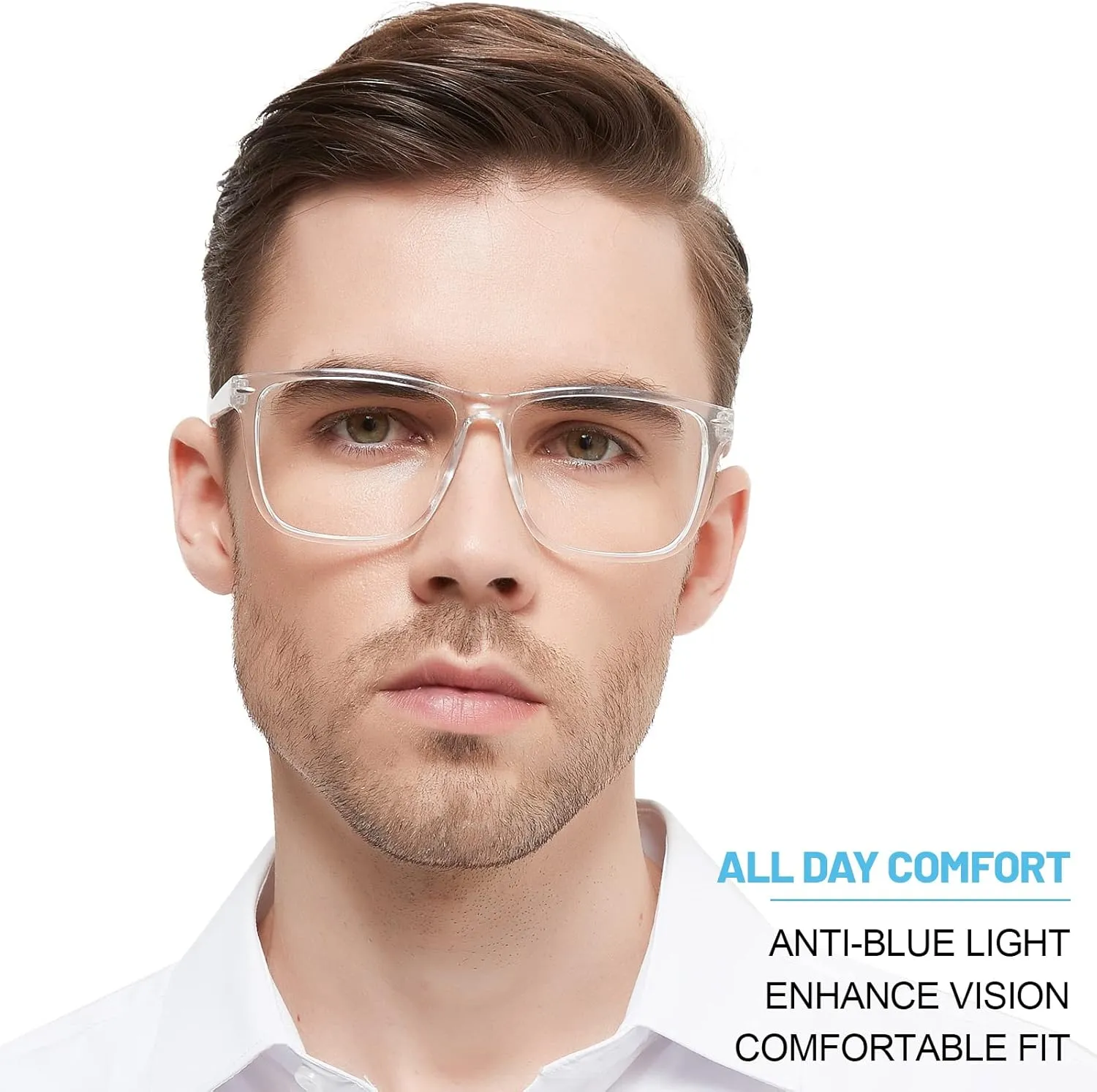 Large Bifocal Reading Glasses Men Oversized Blue Light Blocking Bifocals Readers 1.0 1.25 1.5 1.75 2.0 to 3.5 …