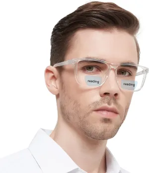 Large Bifocal Reading Glasses Men Oversized Blue Light Blocking Bifocals Readers 1.0 1.25 1.5 1.75 2.0 to 3.5 …