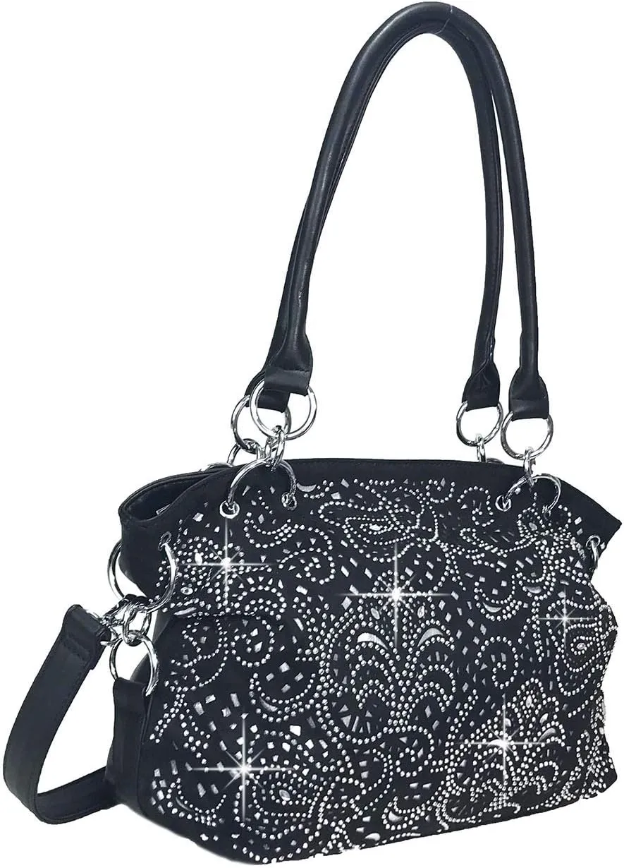 Laser Cut Bling Purses Double handle purse