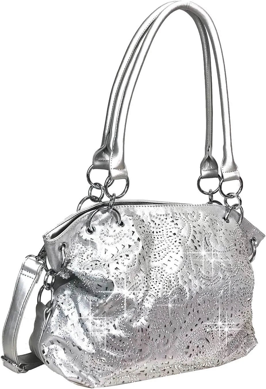 Laser Cut Bling Purses Double handle purse