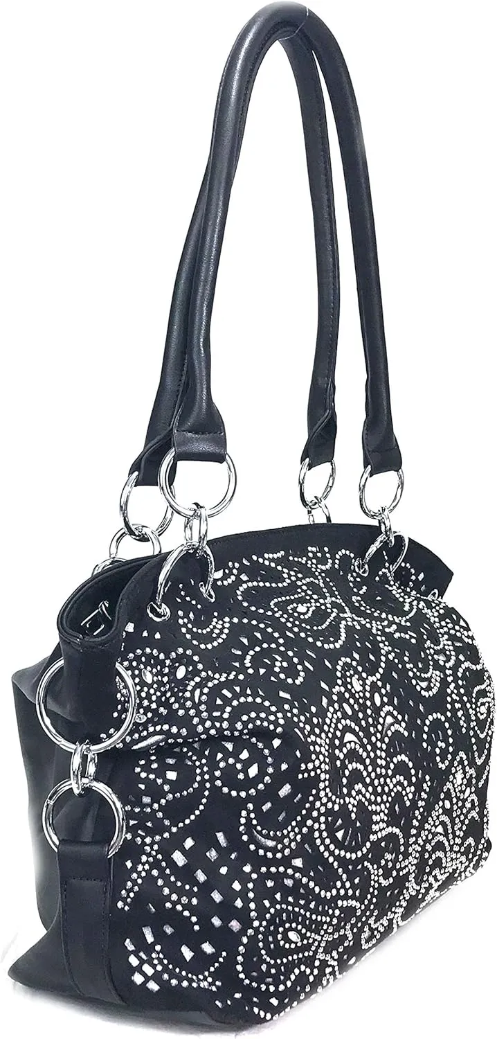 Laser Cut Bling Purses Double handle purse