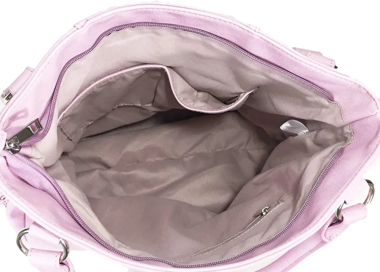 Laser Cut Hobo Bag Double Handles Big Purse