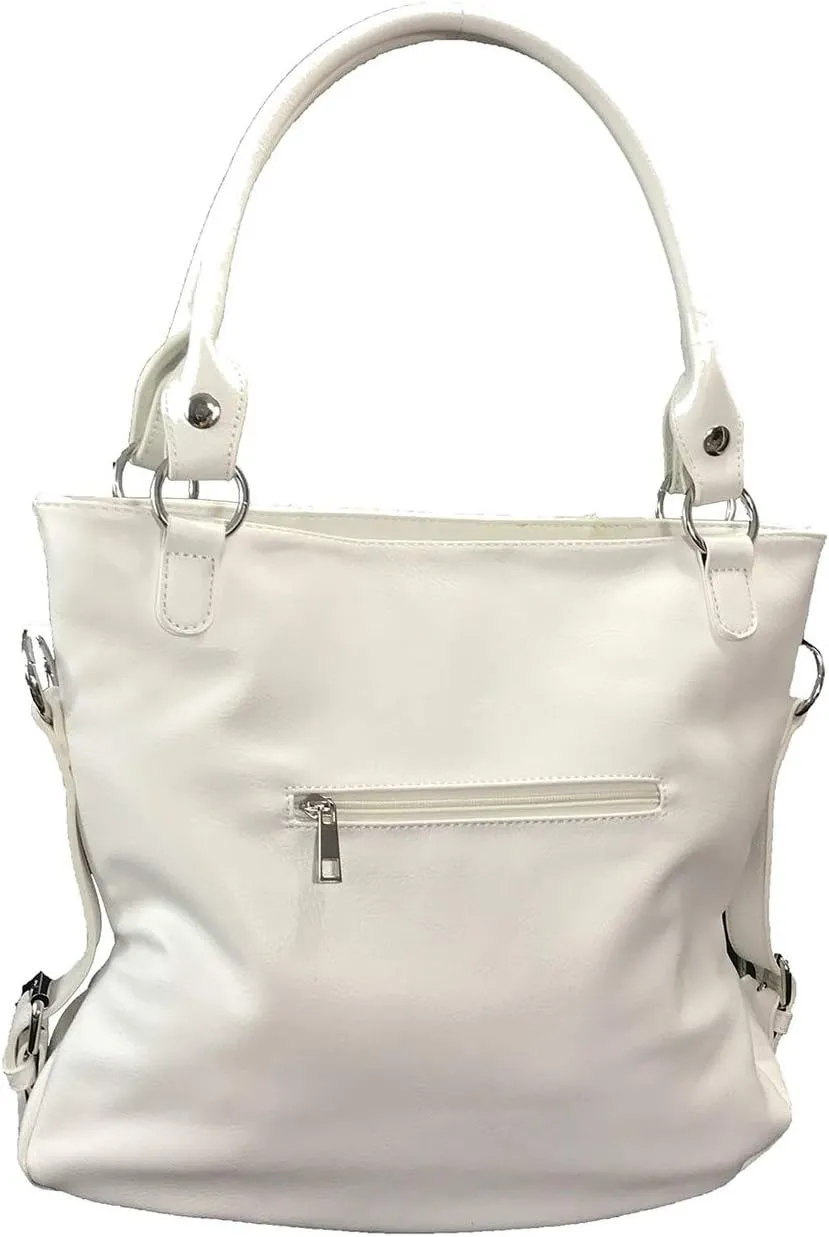Laser Cut Hobo Bag Double Handles Big Purse