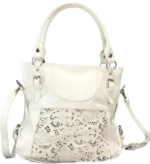 Laser Cut Hobo Bag Double Handles Big Purse