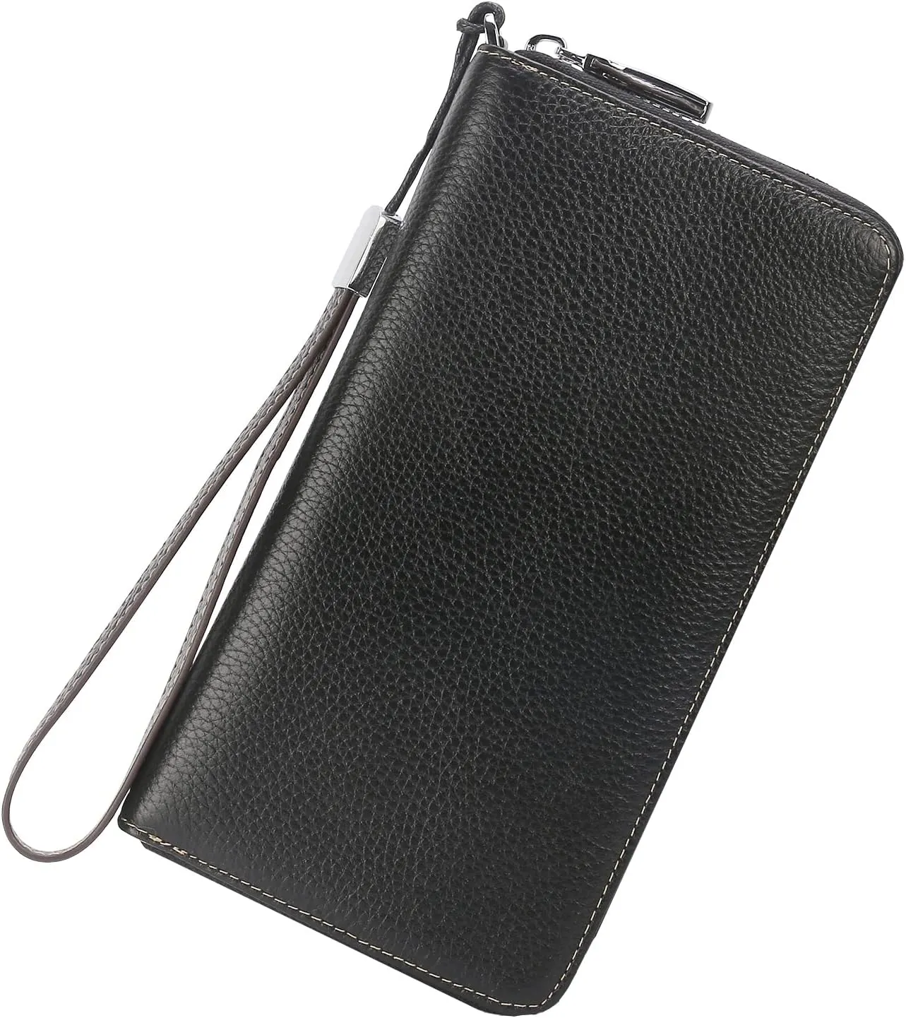 Lavemi Women's RFID Blocking 100% Leather Large Capacity Zip Around Wallet Phone Holder Clutch Travel Purse Wristlet