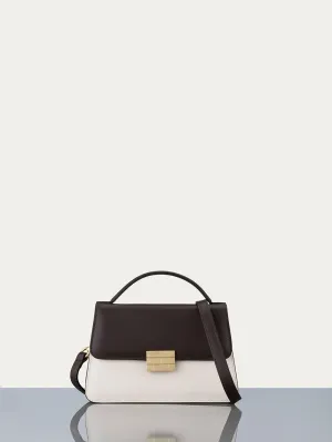 Le Signature Small Top Handle in Dark Chocolate Multi