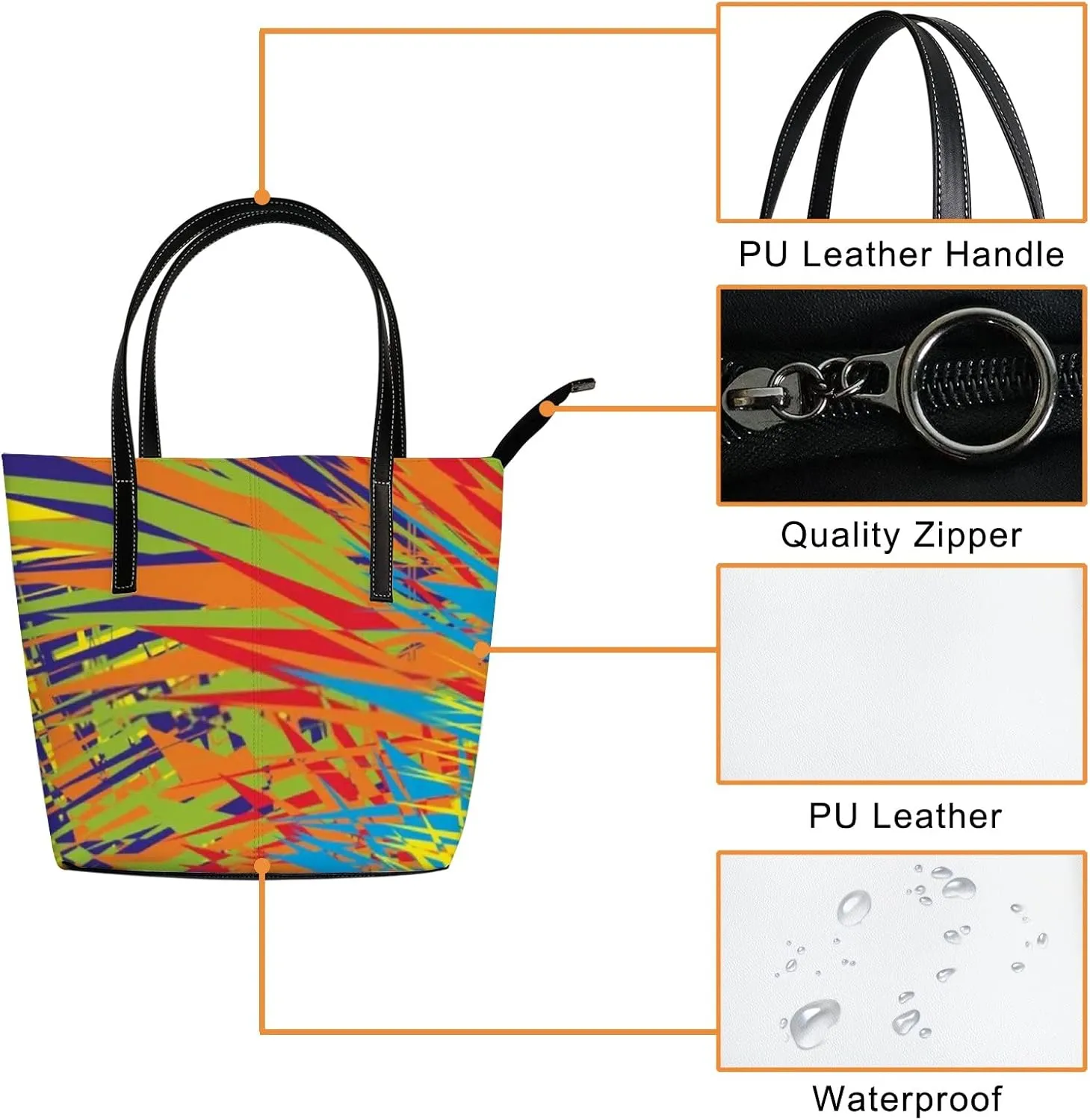 Leather Handbags Women's Crossbody Handbags Work Tote Bags for Women Coach Handbags Tote Bag with Zipper.