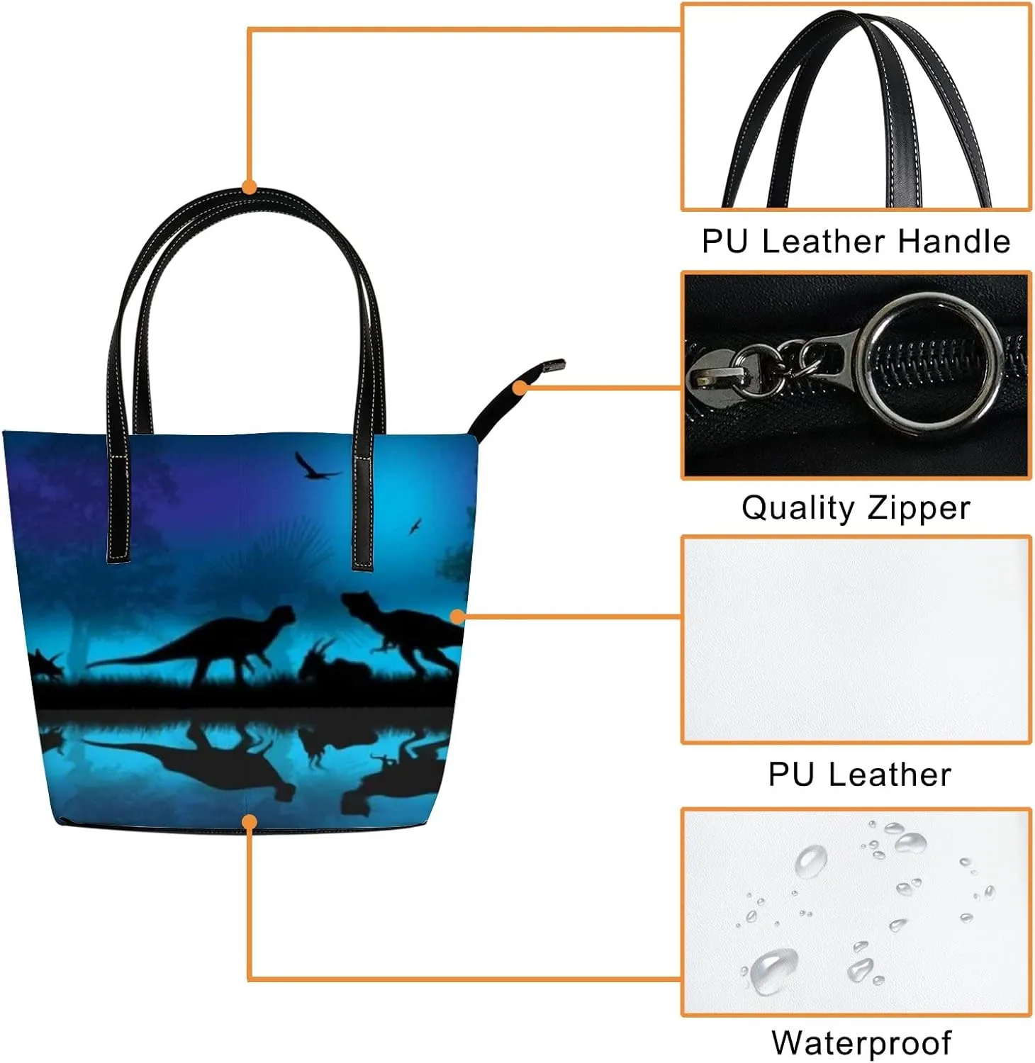Leather Handbags Women's Crossbody Handbags Work Tote Bags for Women Coach Handbags Tote Bag with Zipper