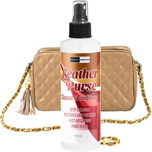 Leather Purse Cleaner, Conditioner & Deodorizer – 3-in-1 Care for Handbags, Designer Bags, and Luxury Purses. Leather Cleaner & Conditioner for Purses – Made in USA