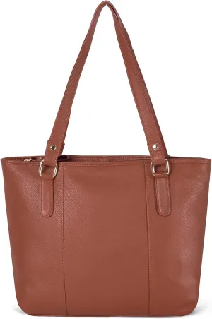 Leather Purse For Women - Real Leather Tote For Women - Ladies Shoulder Handbag For Work, Travel, Casual Use