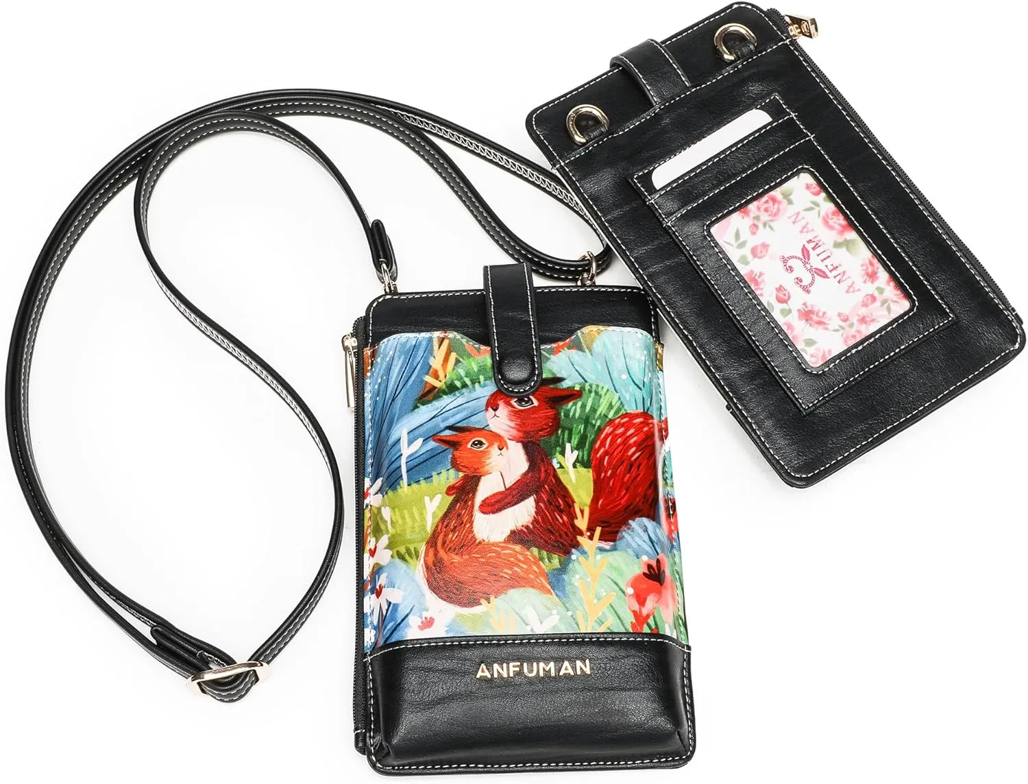 Leather Small Crossbody Bags for Women Designer Cell Phone Bag Wallet Purses Adjustable Strap