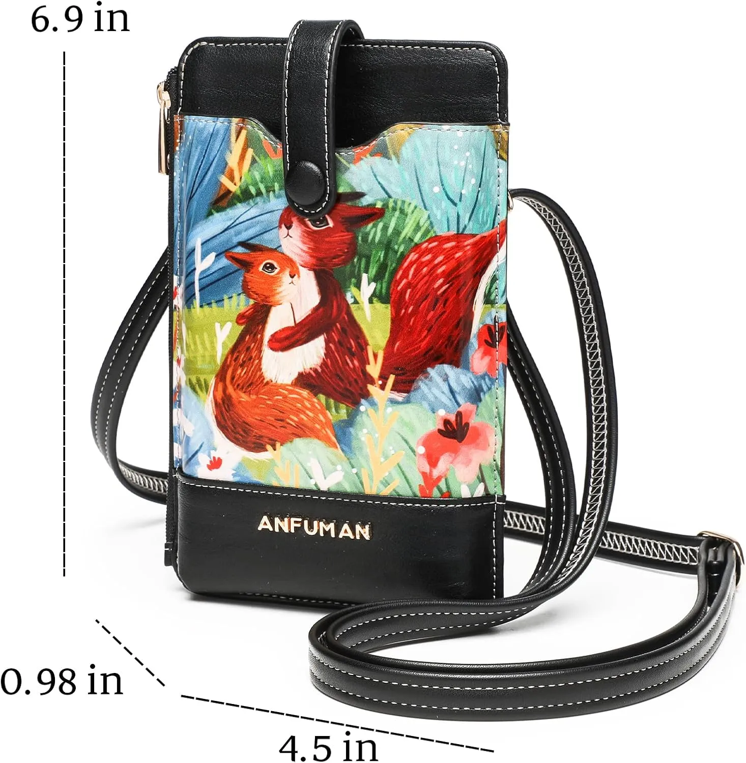Leather Small Crossbody Bags for Women Designer Cell Phone Bag Wallet Purses Adjustable Strap
