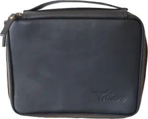 Leather Toiletry Bag for Men, Travel Organizer Toiletry Bag (2 Black)