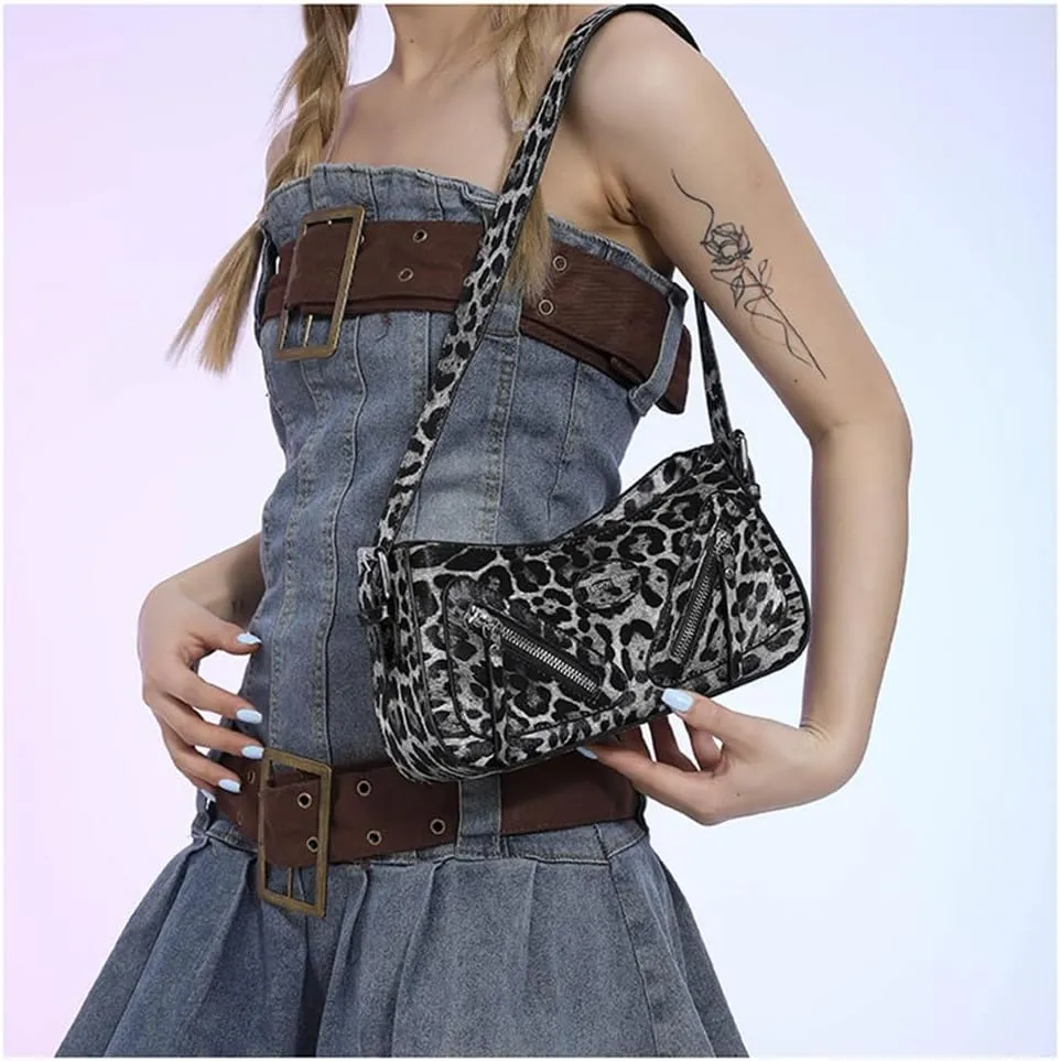 Leopard Shoulder Bag Cheetah Print Hobo Crescent Tote Bag Leopard Print Handbag and Purse Cheetah Print Hobo Bag