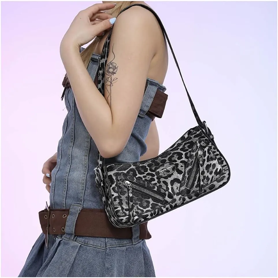 Leopard Shoulder Bag Cheetah Print Hobo Crescent Tote Bag Leopard Print Handbag and Purse Cheetah Print Hobo Bag