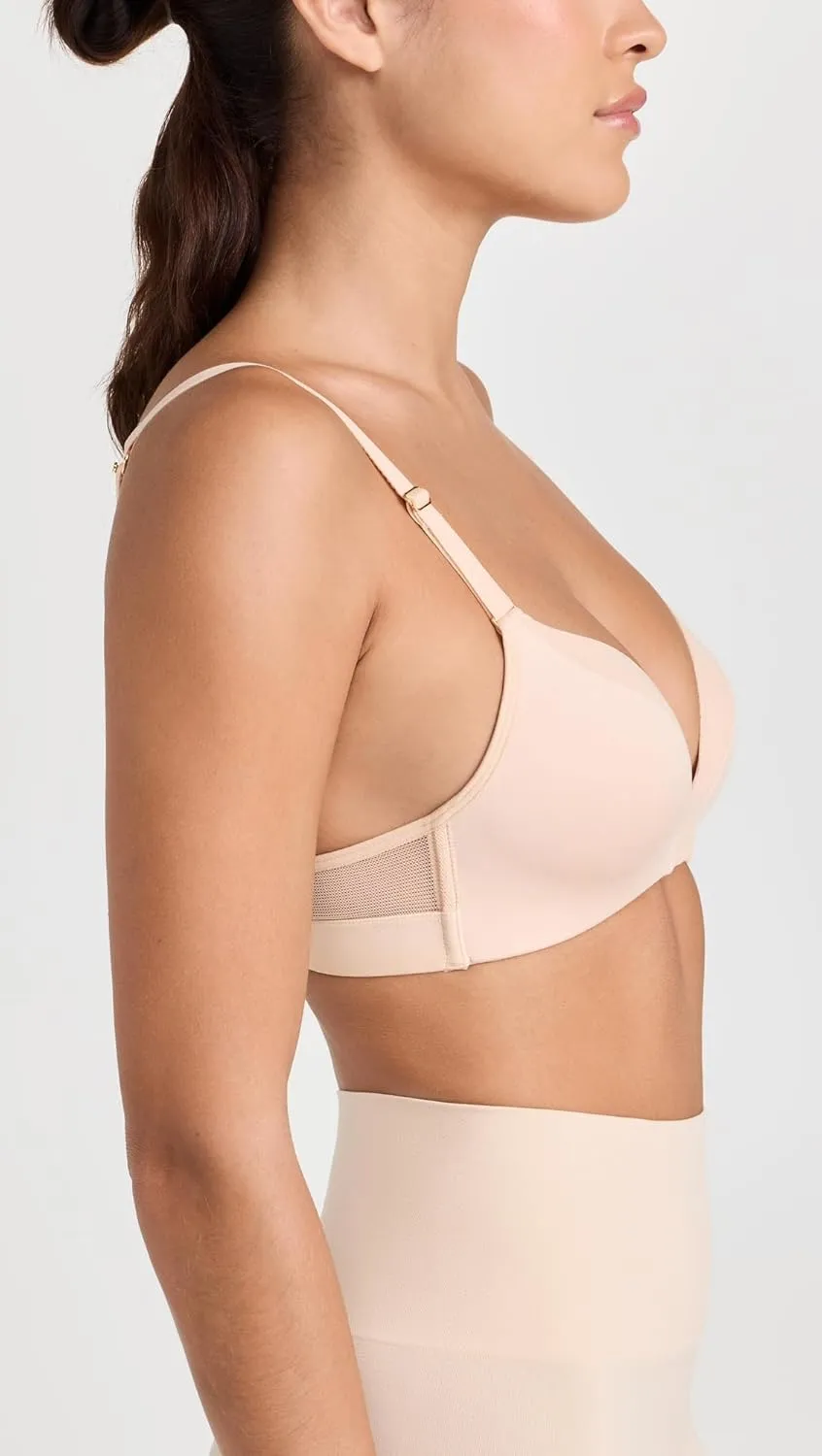 LIVELY All-Day Deep V Wireless Bras for Women | Plunging Deep V-Neckline Bra with No Underwire | Lightly Padded Cups