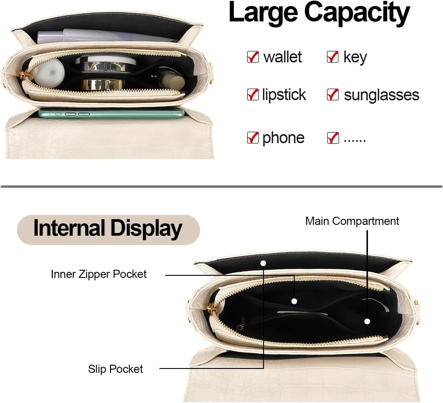 LL LOPPOP Women's Small Classy Crossbody Purse Top Handle Handbags Leather Satchel Bags for Women