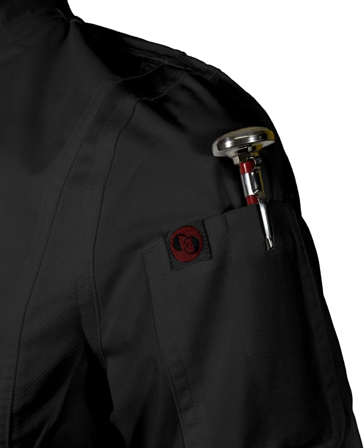 Long Sleeve William Chef Coat, Modern Zipper Chef Jacket