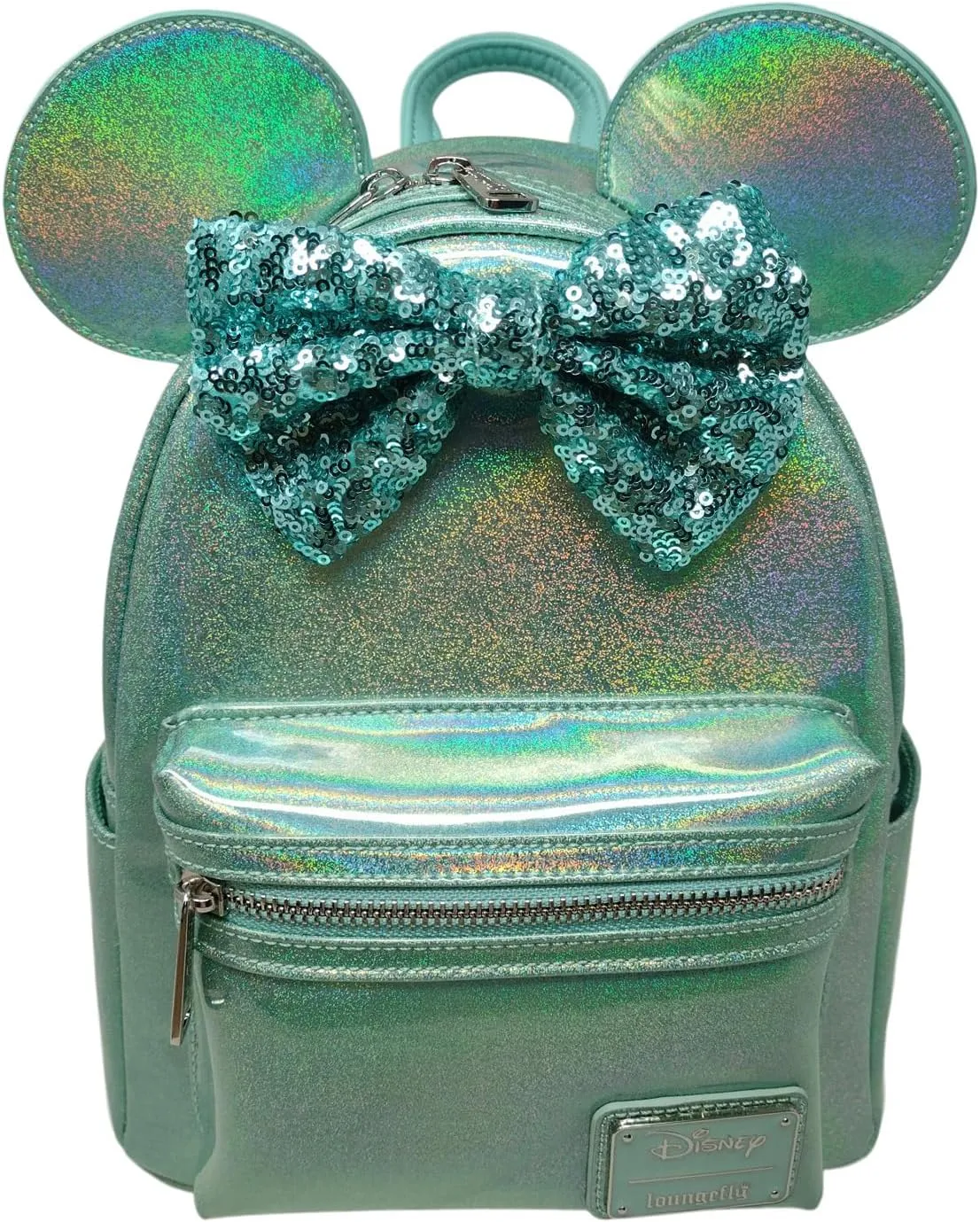 Loungefly Disney Minnie Mouse Glitter Sparkle Womens Double Strap Shoulder Bag Purse