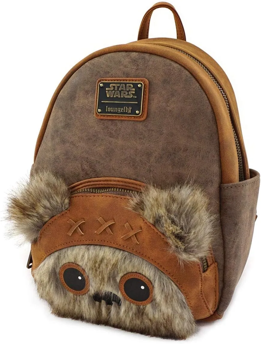 Loungefly x Star Wars Wicket W. Warrick the Ewok Mini Backpack (One Size, Multicolored)