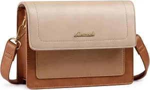 LOVEVOOK Crossbody Bags for Women,Vintage Leather Cross Body Purse,Trendy Designer Shoulder Handbags Cell Phone
