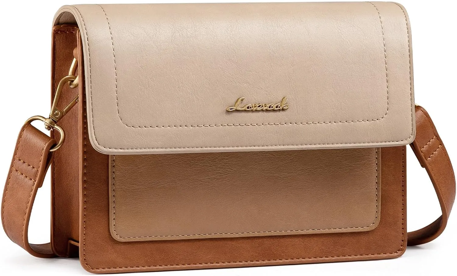 LOVEVOOK Crossbody Bags for Women,Vintage Leather Cross Body Purse,Trendy Designer Shoulder Handbags Cell Phone