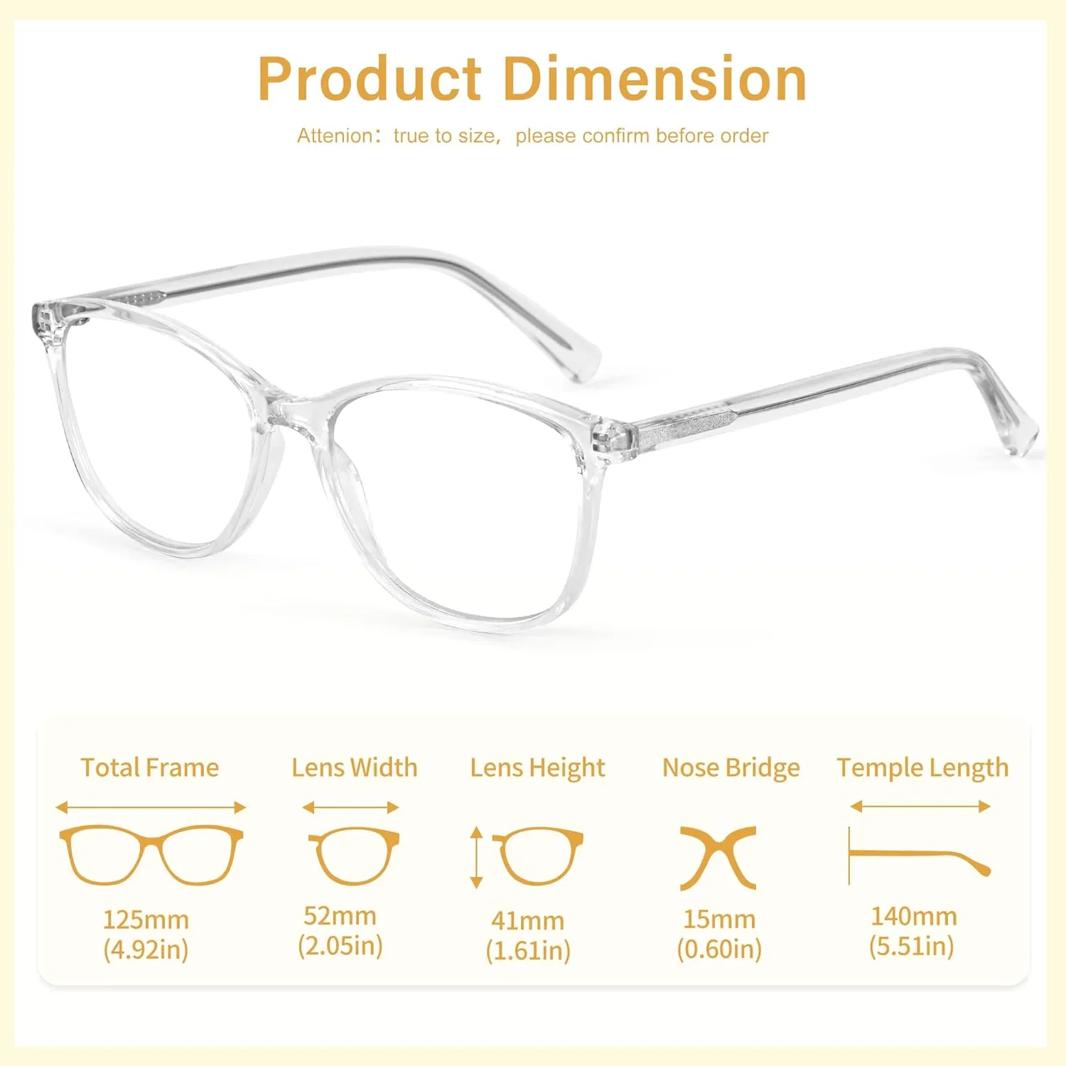 Madison Avenue Blue Light Blocking Glasses Anti Eyestrain UV Glare Blue Light Glasses for Women TV Phone Computer Gaming Eyeglasses (Clear)