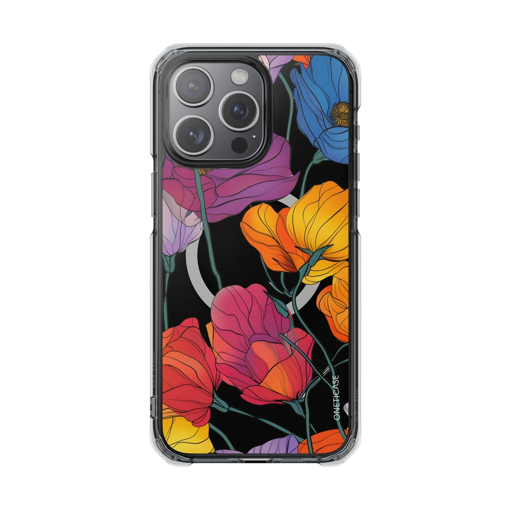 Magnetic Clear Case for iPhone Series - Blossom Design