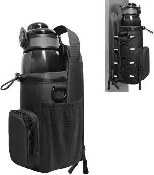 Magnetic Gym Bag for Men and Women, Magnetic Water Bottle Holder for Gym, Small Gym Bag, Gym Gifts for Women and Men (All Black)