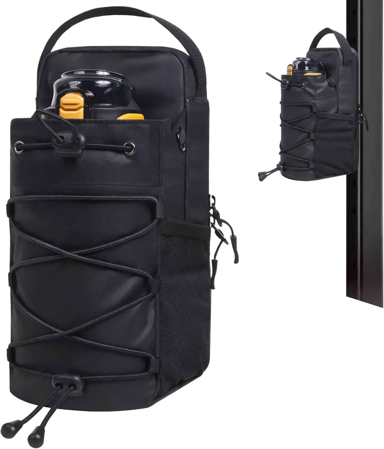 Magnetic Gym Bag Unisex,Unisex Small Gym Bag，Magnetic Water Bottle Holder for GymGym Bag for Gym,Sports, Trave for Cycling