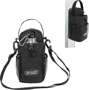 Magnetic Gym Bag,Water Bottle Carrier Bag,Magnetic Water Bottle Holder with Shoulder Strap,Gym Accessories,Magnetic Gym Pouch for Travel, Work,Sports