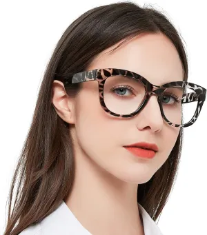 MARE AZZURO Oversized Bifocal Reading Glasses Women Blue Light Blocking Readers 1.0 1.25 1.5 1.75 2.0 2.25 2.5 2.75 3.0 3.5
