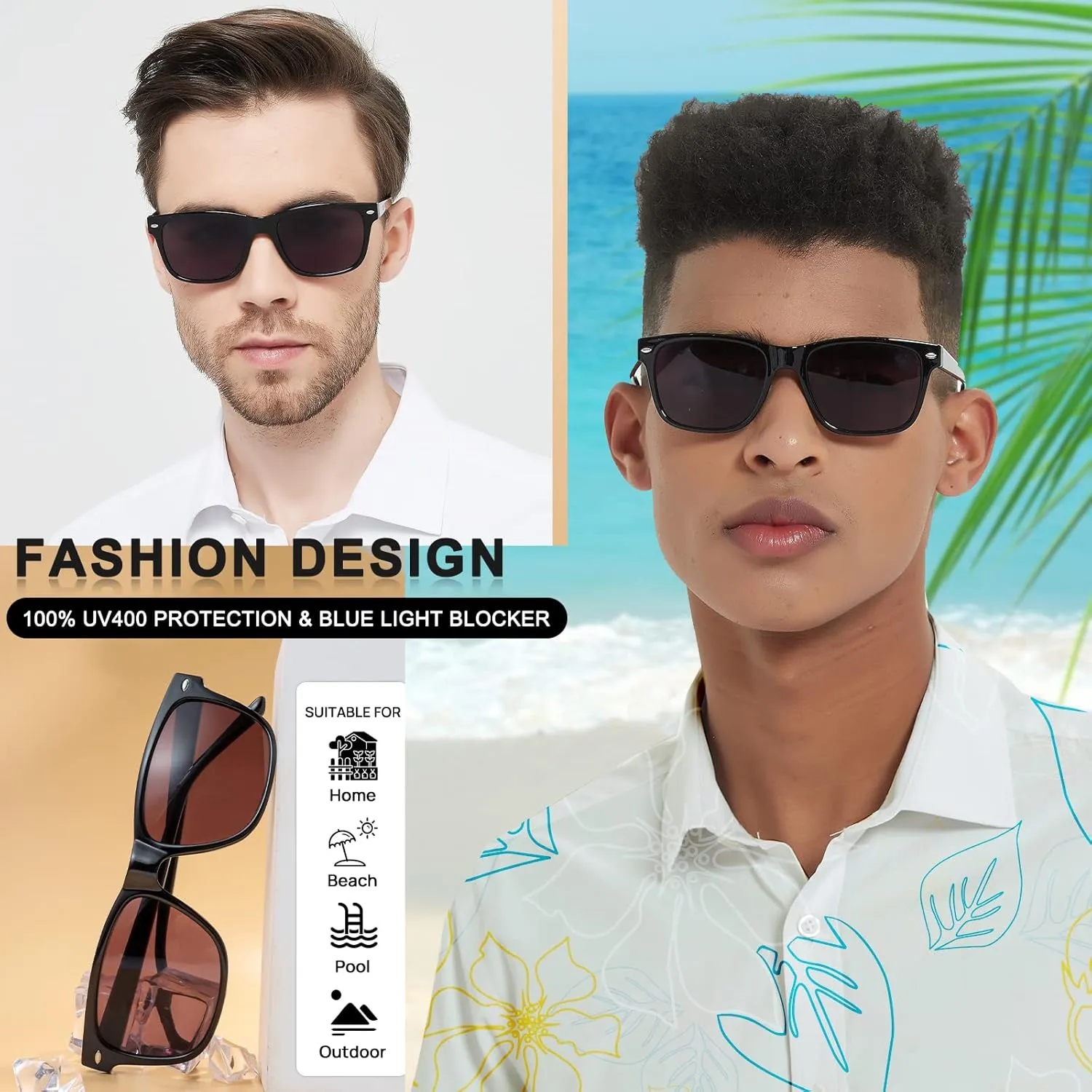 MARE AZZURO Reader Sunglasses Men Large Square Sun Reading Glasses 1.0 1.25 1.5 1.75 2.0 2.25 2.5 2.75 3.0 3.5 4.0