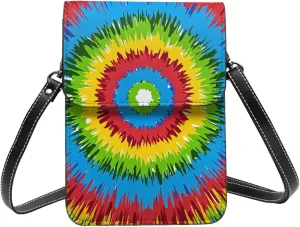 Marijuana Weed Leaf Leather Crossbody Cell Phone Purse Small Wallet Bags Adjustable Phone Bag for Women