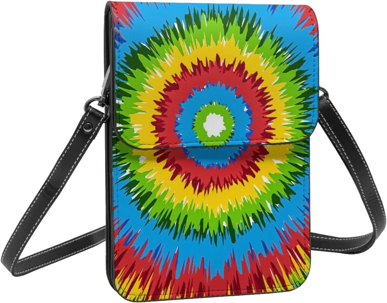 Marijuana Weed Leaf Leather Crossbody Cell Phone Purse Small Wallet Bags Adjustable Phone Bag for Women