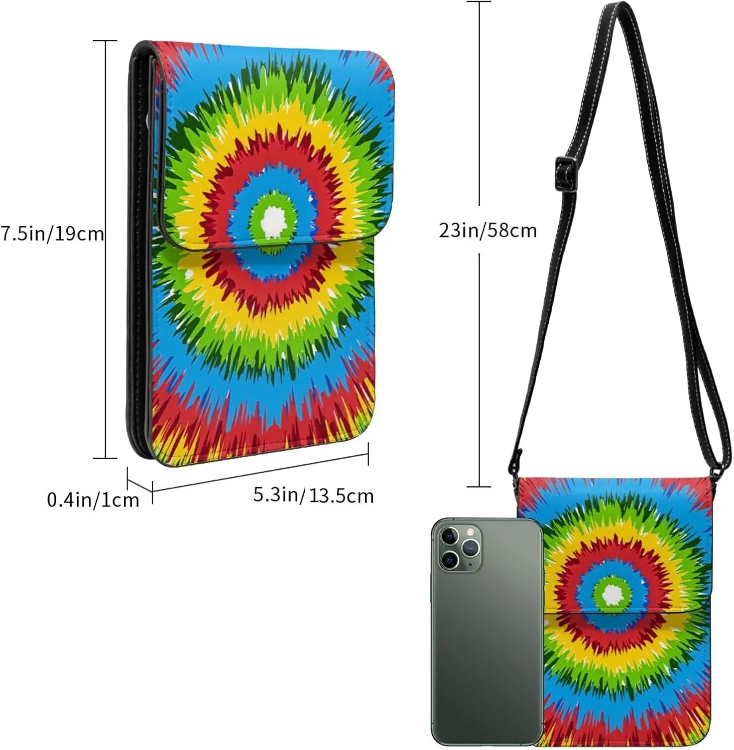 Marijuana Weed Leaf Leather Crossbody Cell Phone Purse Small Wallet Bags Adjustable Phone Bag for Women