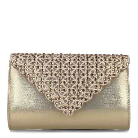 MB 85540 Rose Gold with embellished Flap Clutch