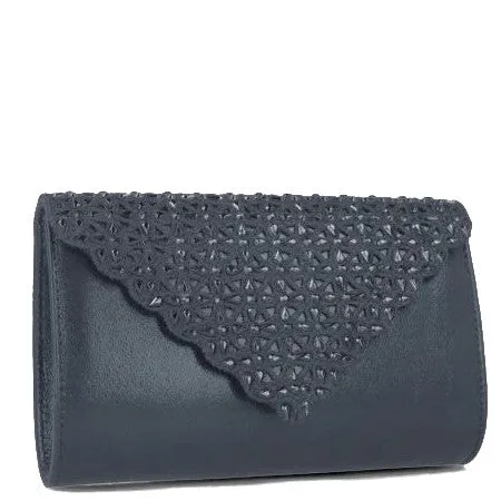 MB 85540 Rose Gold with embellished Flap Clutch