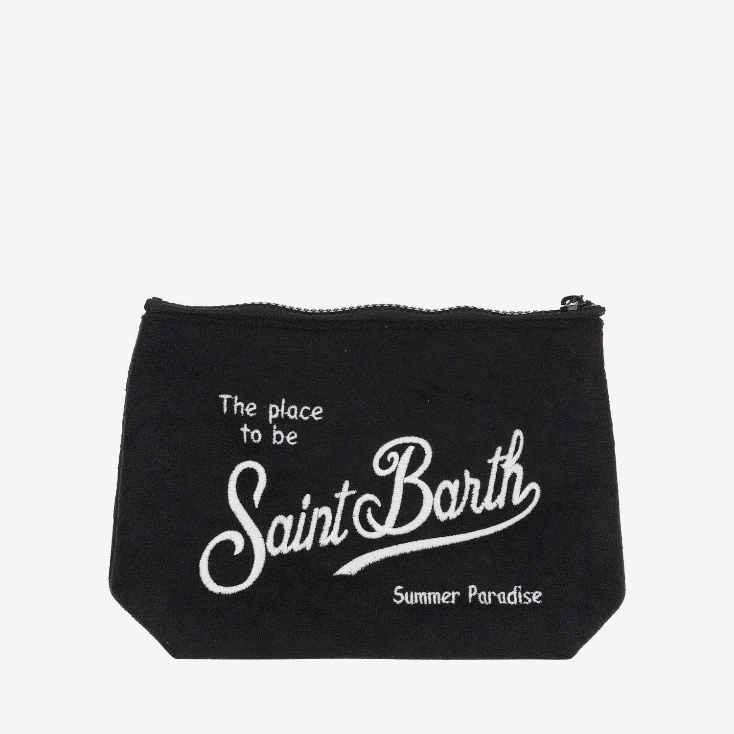 Mc2 Saint Barth Fabric Clutch Bag With Logo