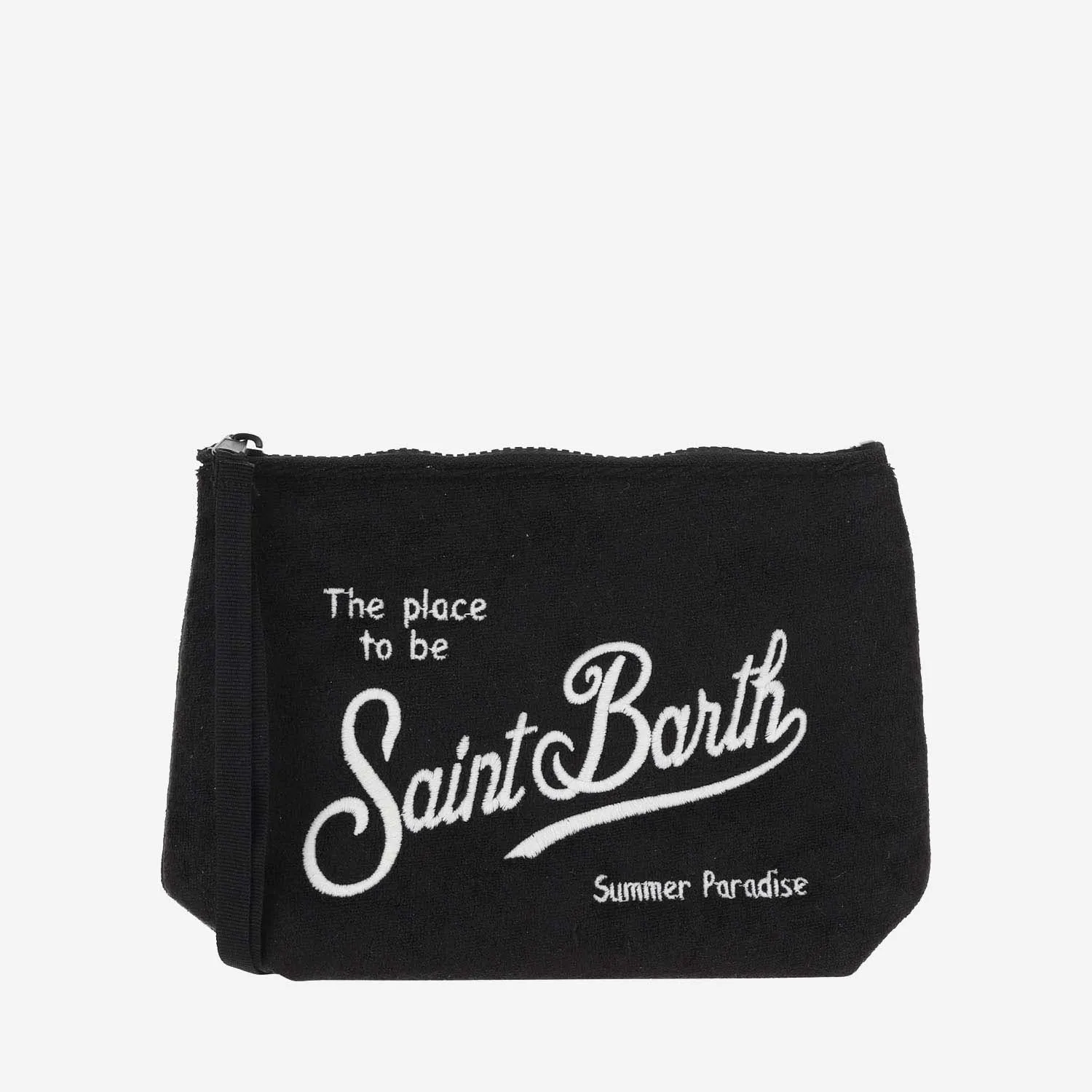 Mc2 Saint Barth Fabric Clutch Bag With Logo