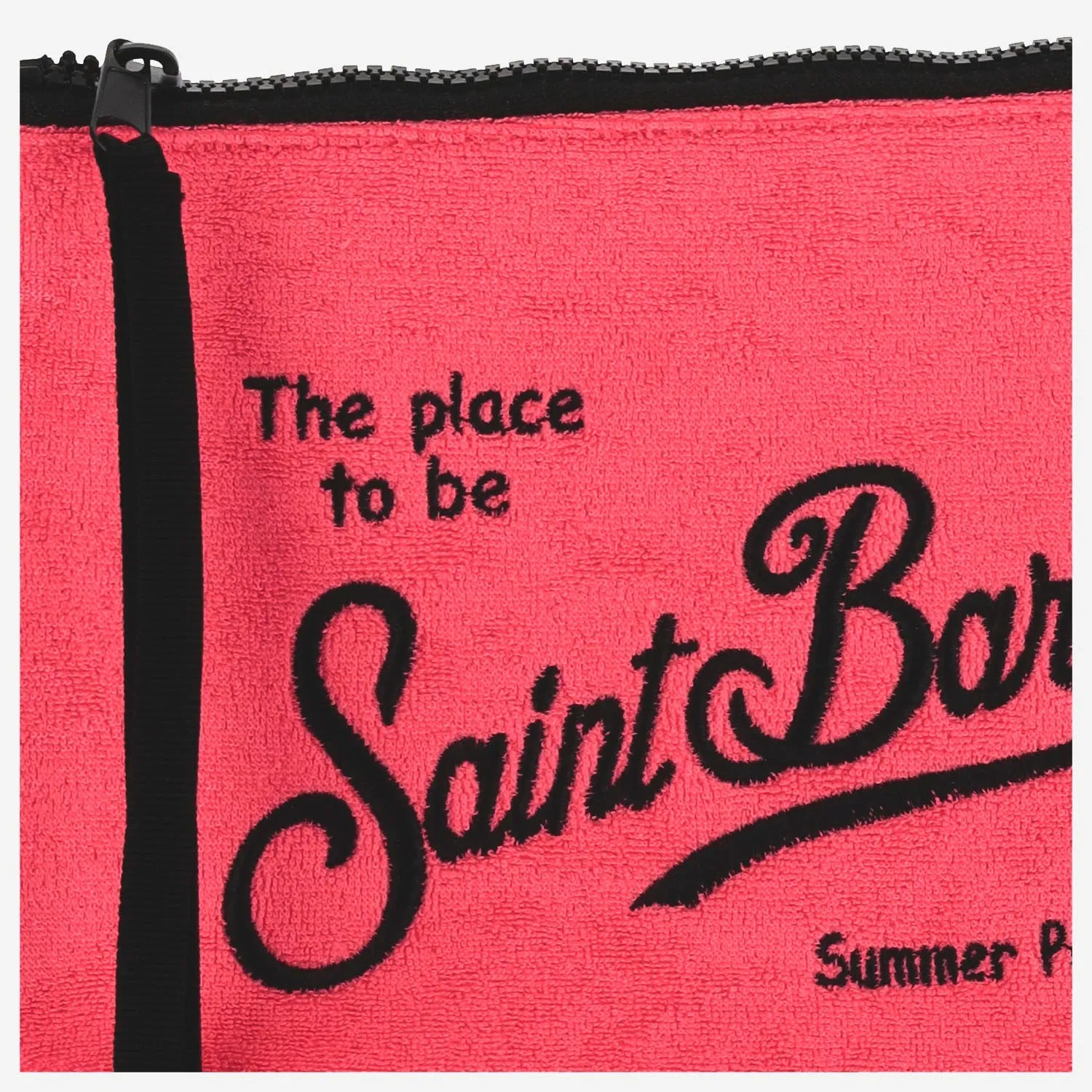 Mc2 Saint Barth Fabric Clutch Bag With Logo