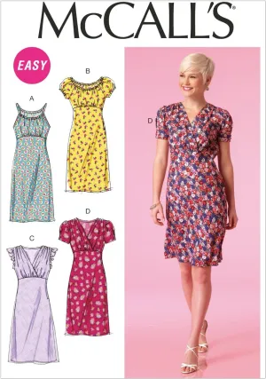 McCall's Patterns M7116 Misses' Dresses, Size F5 (16-18-20-22-24)