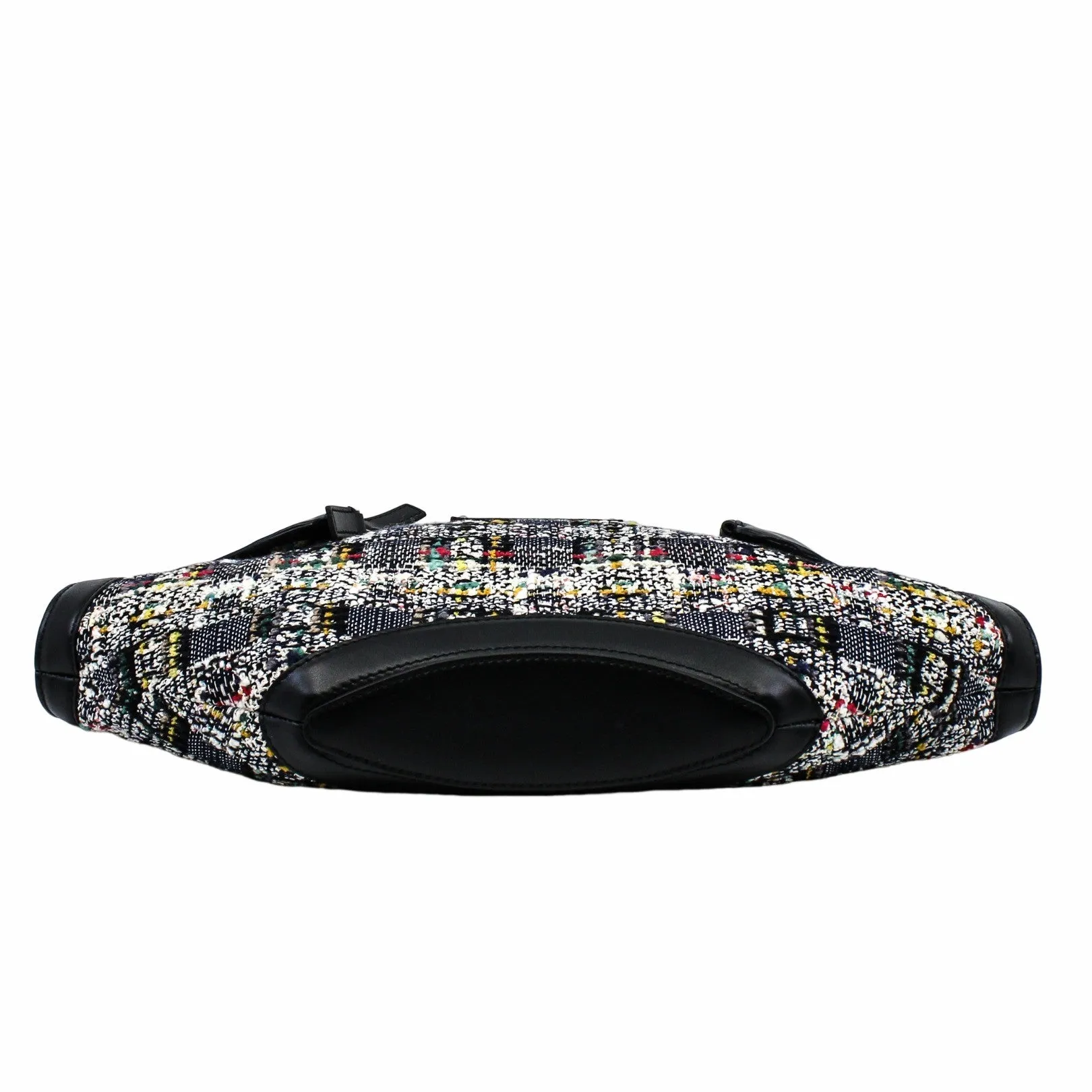 mcqueen wollen clutch fabric black phw