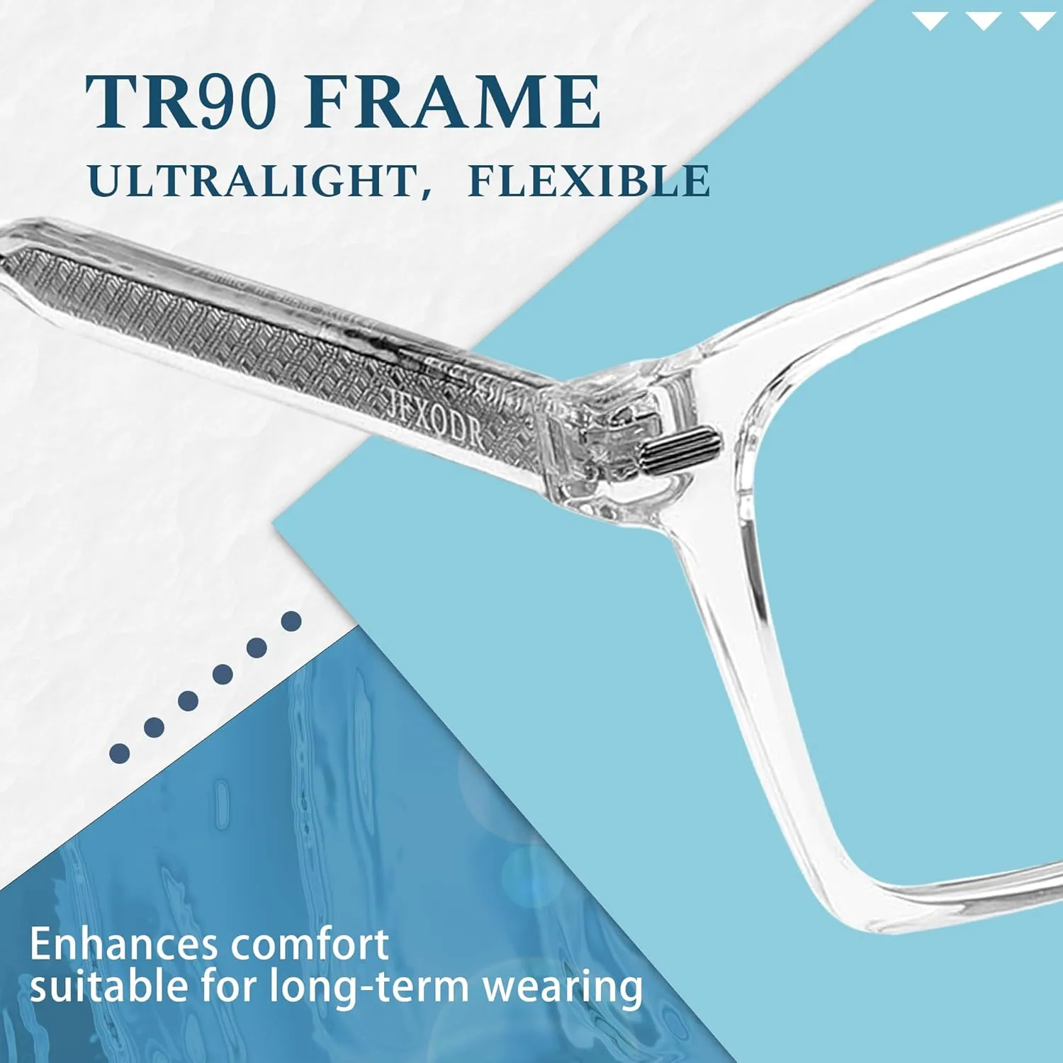 Men's Blue Light Blocking Glasses, Fake Square Computer Screen Eyeglasses Anti Eyestrain & UV Glare RF6201