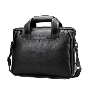 Men's Genuine Leather Shoulder Bag Brand Men Shoulder Bag Business Handbag Laptop Briefcase Male Crossbody Messenger Bags FEGER