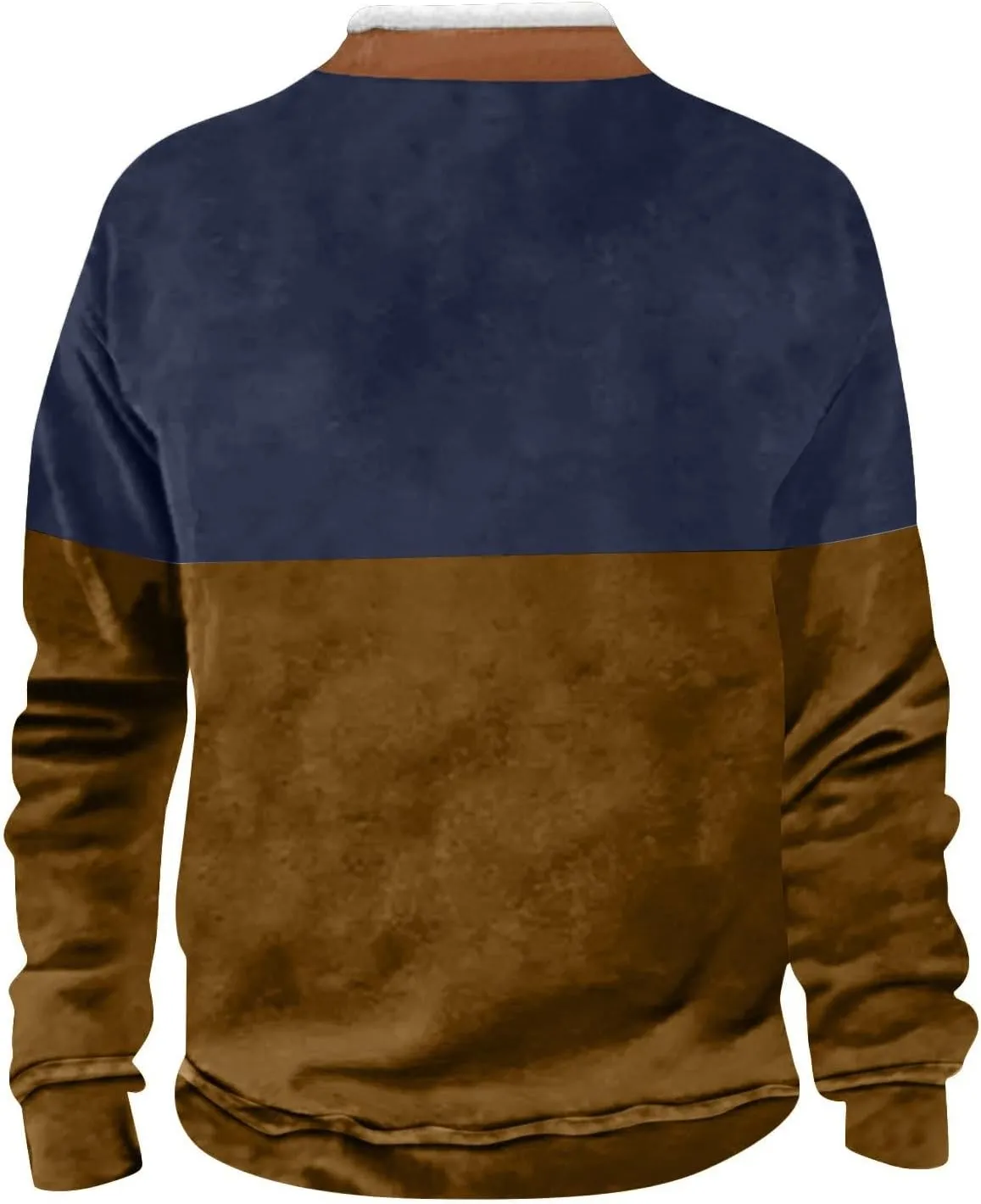 Men's Quarter Zipper Sherpa Sweatshirts 2025 Thermal Warm Sweater 1/4 Zip Stand Collar Cowboy Print Tactical Jacket