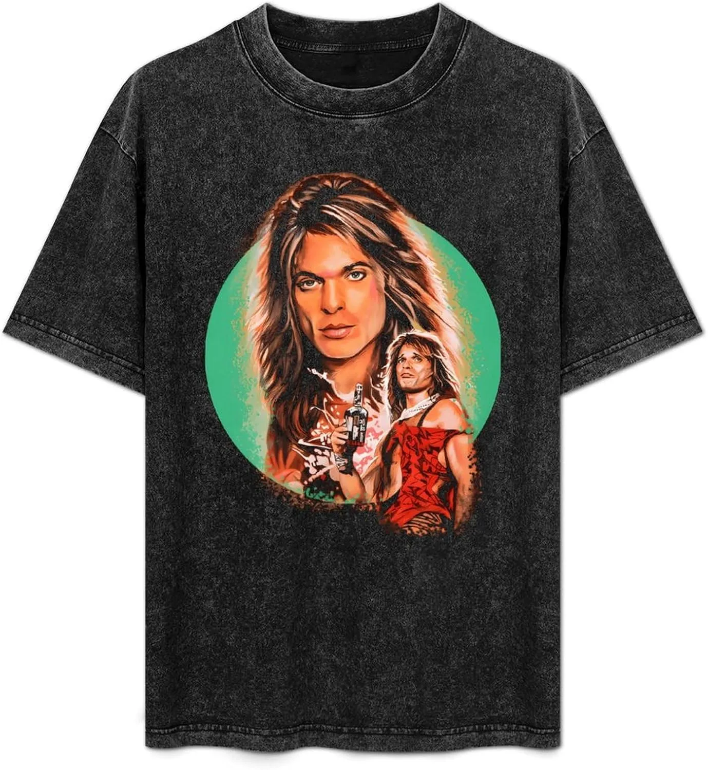 Men's Rock Legend Graphic Print Statement Pullover Vibrant Print Crew Neck for Fans